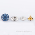 Fashion brass metal cap ring prong snap button